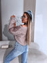 Knitted sweater "ROSETTE Y25008" - CAPPUCCINO
